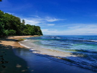 Sea and beach at Playa Punta Uva in Costa Rica.
