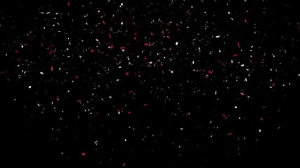 Confetti party explosion animation over blue background. pop Poppers Gun Party animation. festive, party, vibrant, sparkling, event. birthday celebration confetti, congratulations animated greeting 3D - Powered by Adobe