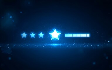 Five Star Rating Review Slider Bar for Service Quality Satisfaction and Customer Feedback Evaluation