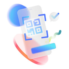 Payment by smartphone by QR code