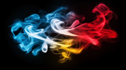 Fototapeta premium Abstract Smoke Art in Bold Primary Colors