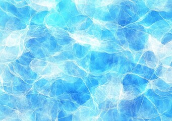 Abstract Digital Watercolor Background Blue Waves Ripples Fluid Patterns Smooth Ethereal