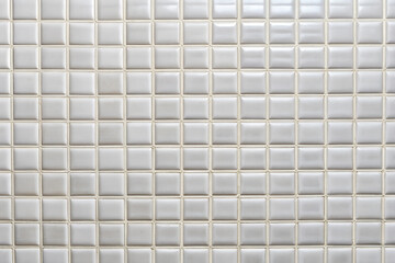 Abstract white ceramic mosaic tile wall texture background in kitchen bathroom toilet or living room