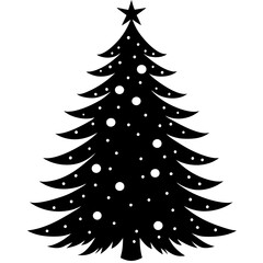 Christmas  Evergreen Serenity with white background