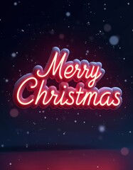 Fototapeta premium Wish you a Merry Christmas text. Typography