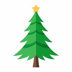 Christmas  Evergreen Serenity with white background