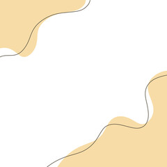 bordered frame of abstract orange blob