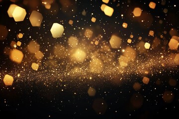 Obraz premium Golden Bokeh Background Abstract Digital Art