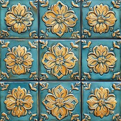 Vibrant Thai Tile Designs with Fine Detailing and Seamless Luxurious Patterns