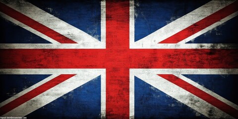 Fototapeta premium Vintage and weathered United Kingdom flag Union Jack - ideal for history and patriotism themes, showcases texture and character.
