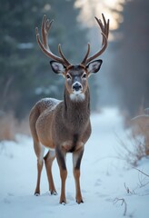 Deer in winter