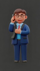 Businessman Talking on a Smartphone