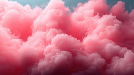 Beautiful pink clouds fill the sky during sunset creating a dreamy landscape view