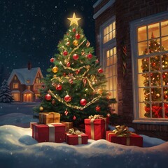 Christmas night in the city