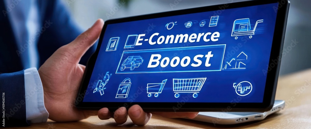 Poster A tablet displaying 