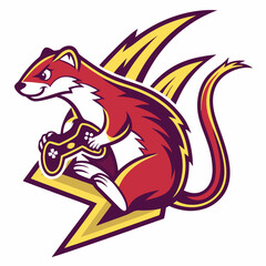 esport style weasel animal logo
