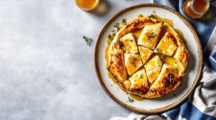 Feta Me Meli &ndash; Oven-Baked Feta with Honey and Sesame (Greek Cuisine)