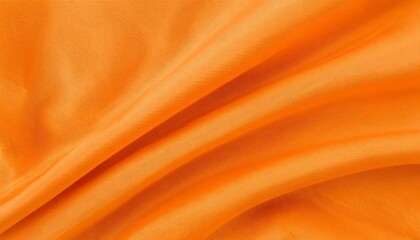 Smooth elegant orange fabric texture forming soft waves, can be used as a background