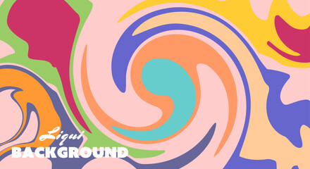 Obraz premium Colourful liquid swirl design minimalist style. Modern abstract art for advertising backgrounds, promotions, covers