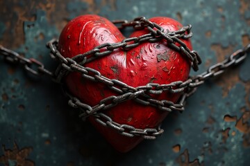 red heart and chain