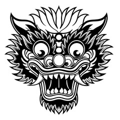 Obraz premium Dragon Art Illustration Shallotte Front view
