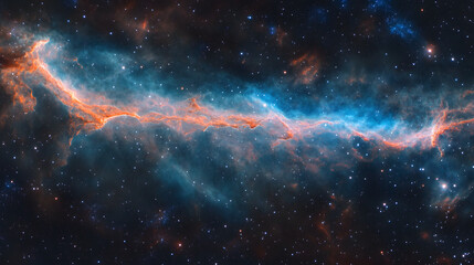 Fototapeta premium A breathtaking cosmic void with interstellar gas clouds creating vivid colors and depth.