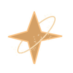 golden star on white background