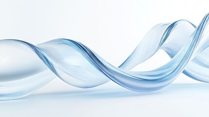 Abstract flowing wave in soothing blue tones, creating a sense of fluidity and motion.