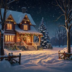 Christmas night in the city