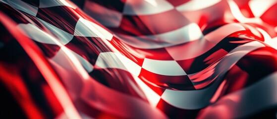 Abstract Racing Flag design with a futuristic checkered pattern background wallpaper AI generated image