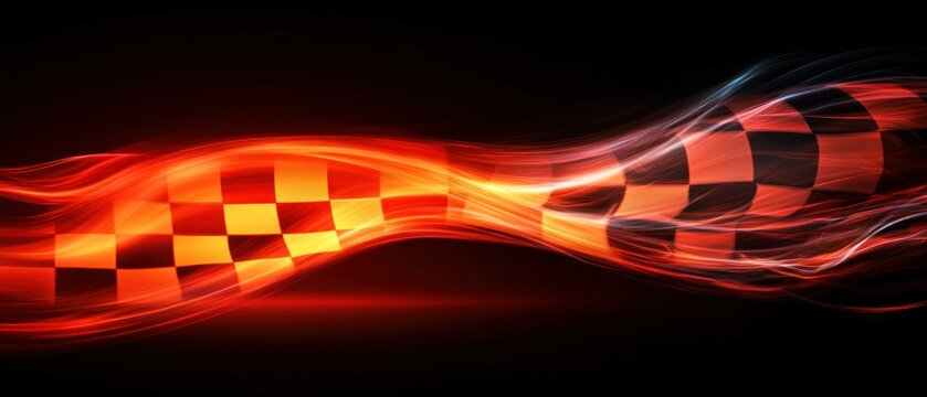 Abstract Racing Flag design with a futuristic checkered pattern background wallpaper AI generated image