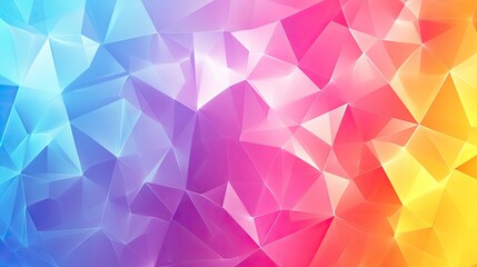Obraz premium A vibrant abstract background featuring a blend of blue, purple, pink, and yellow hues in a geometric pattern.