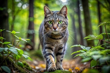 cat in the woods