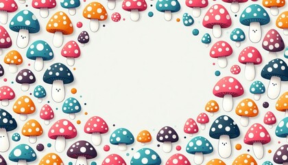 pattern with mushrooms 