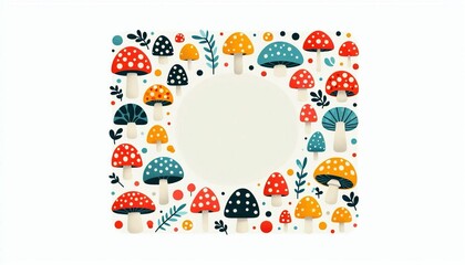 pattern with mushrooms 