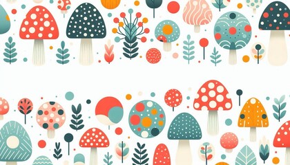 pattern with mushrooms 
