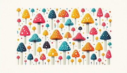 set of mushrooms 