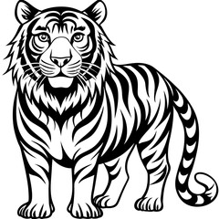 tiger cartoon isolated on white