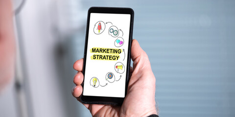 Marketing strategy concept on a smartphone