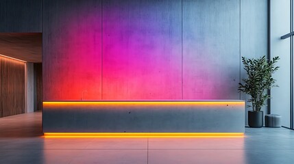 room with purple wall