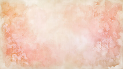 Obraz premium Elegant, light watercolor wash background with soft pink and peach tones fading into each other, smooth, clean edges for a professional and artistic touch.