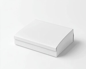 Naklejka premium White packaging with small box displayed, showcasing minimalist design and product presentation