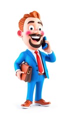 Businessman Talking on a Smartphone