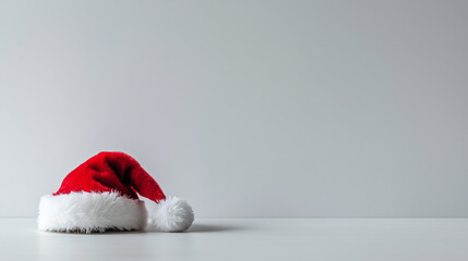 Fototapeta premium Santa Hat on White Background