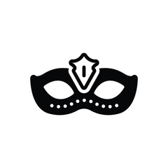 Black solid icon for masquerade