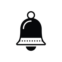 Black solid icon for bell