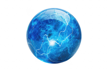 Blue Electric Ball on isolated background