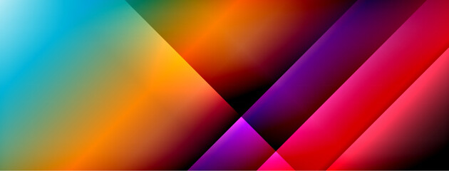 Colorful gradient with lines made of shadow and light. Creative background