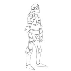 knight sketch, outline, vector