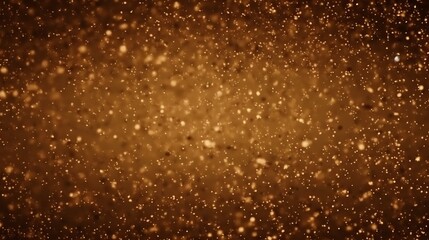 Golden Particles Floating In Dark Space